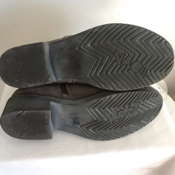 Naot Wander Leather Ankle Double Zip Brushed Suede Bootie Boho Chic EU39 L8 US - Picture 9 of 11